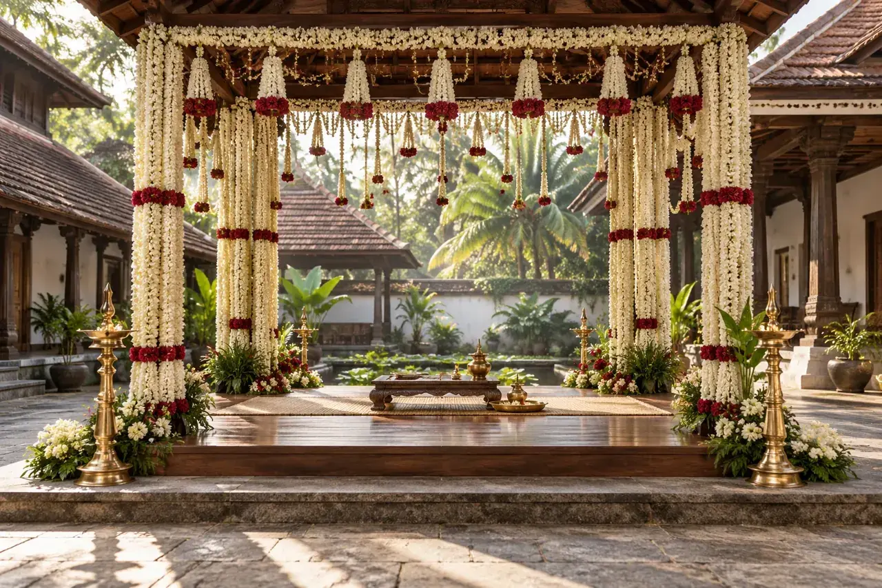 Illustrative floral mandapam